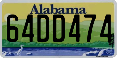 AL license plate 64DD474