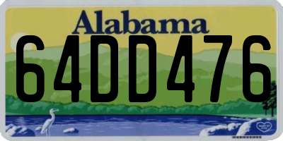 AL license plate 64DD476