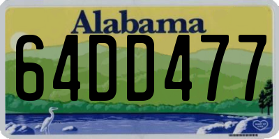 AL license plate 64DD477