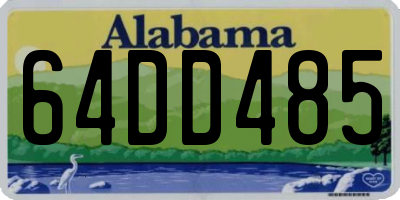AL license plate 64DD485