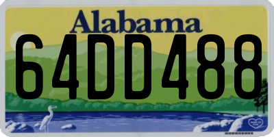 AL license plate 64DD488