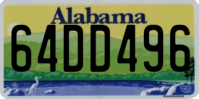 AL license plate 64DD496