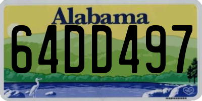 AL license plate 64DD497