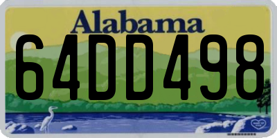 AL license plate 64DD498