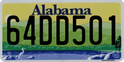 AL license plate 64DD501