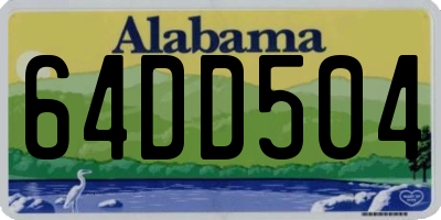 AL license plate 64DD504