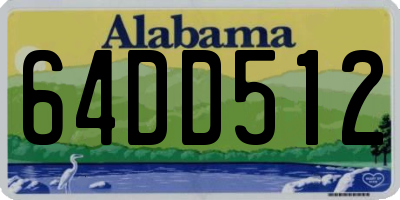 AL license plate 64DD512