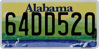AL license plate 64DD520