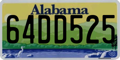 AL license plate 64DD525