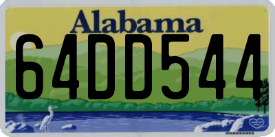 AL license plate 64DD544