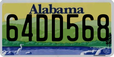 AL license plate 64DD568