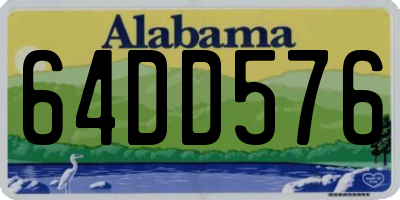 AL license plate 64DD576