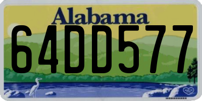 AL license plate 64DD577
