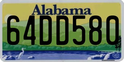 AL license plate 64DD580