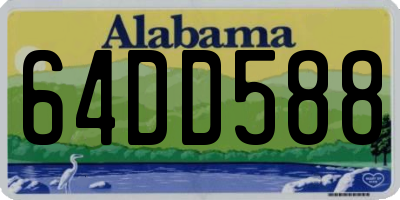 AL license plate 64DD588