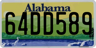 AL license plate 64DD589