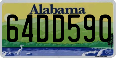 AL license plate 64DD590