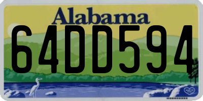 AL license plate 64DD594