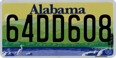 AL license plate 64DD608