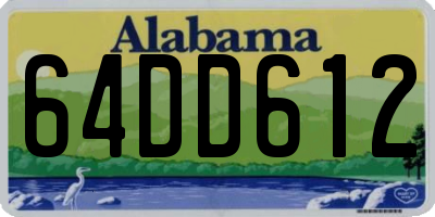 AL license plate 64DD612