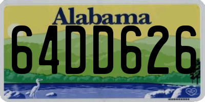 AL license plate 64DD626