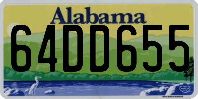 AL license plate 64DD655