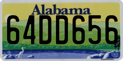 AL license plate 64DD656