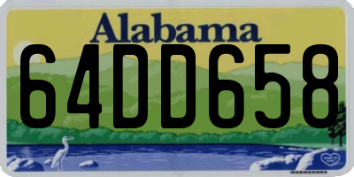 AL license plate 64DD658