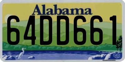 AL license plate 64DD661