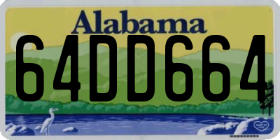 AL license plate 64DD664