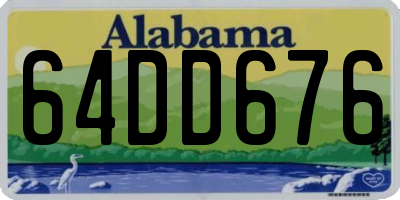 AL license plate 64DD676