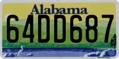 AL license plate 64DD687