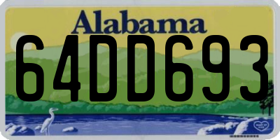 AL license plate 64DD693