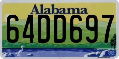 AL license plate 64DD697