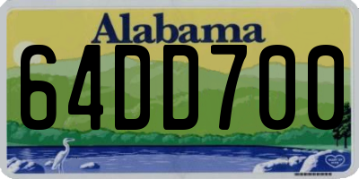 AL license plate 64DD700