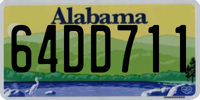 AL license plate 64DD711