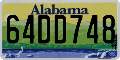 AL license plate 64DD748