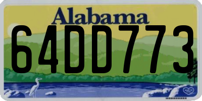 AL license plate 64DD773