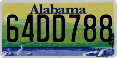 AL license plate 64DD788