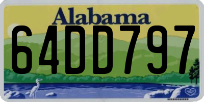 AL license plate 64DD797