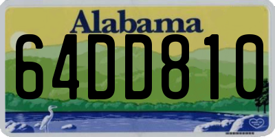 AL license plate 64DD810