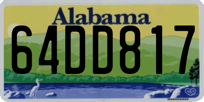 AL license plate 64DD817