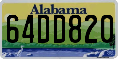 AL license plate 64DD820