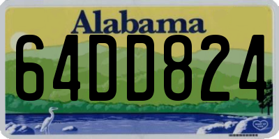 AL license plate 64DD824
