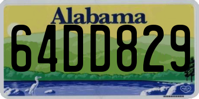 AL license plate 64DD829