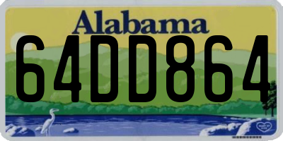 AL license plate 64DD864