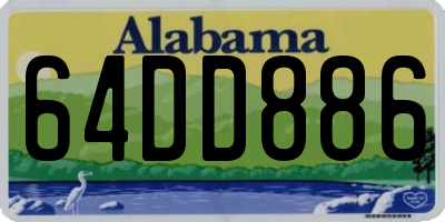 AL license plate 64DD886