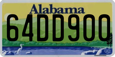 AL license plate 64DD900