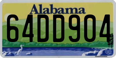 AL license plate 64DD904