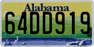 AL license plate 64DD919